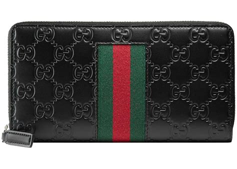 Gucci signature zip around wallet